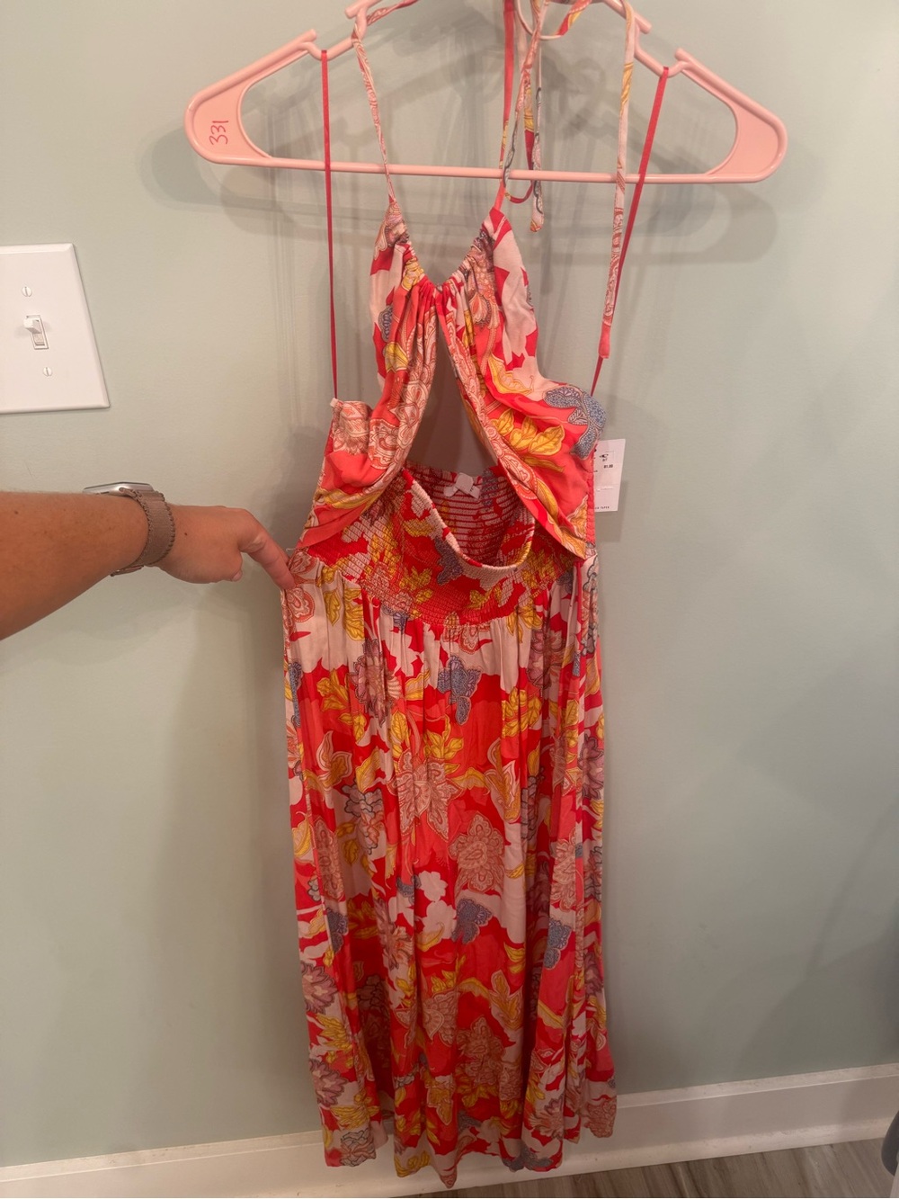 O'Neill Coral Floral Halter Maxi Dress